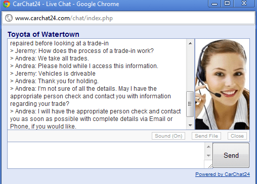 servizio clienti tramite chat