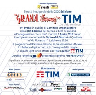torneo grandi firme TIM
